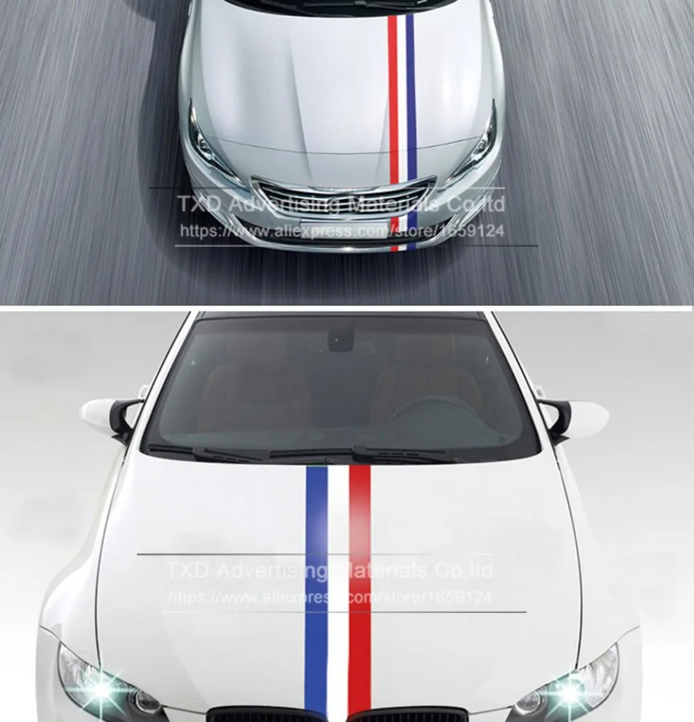 1M2M3M4M5M 4 цвета 3D автомобиля стикеры Германия, Италия флаг Великобритании в полоску капот автомобиля винил средства ухода за кожей наклейка