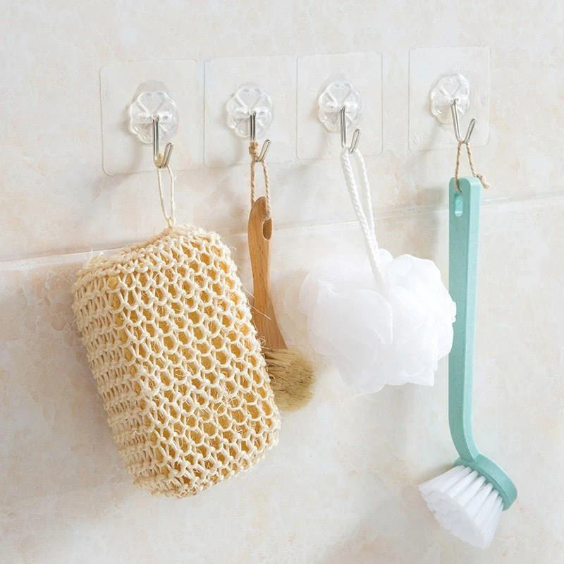 

5 PCS Hangers Wall Iron Hook Vacuum Sucker Strong Accessories Bathroom Kitchen Wall Hooks Durable Window Flower Shape