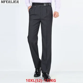 

large size big Men suit pants trousers 8XL 9XL 10XL Classic casual summer Business formal office 46 48 50 52 Straight pants gray