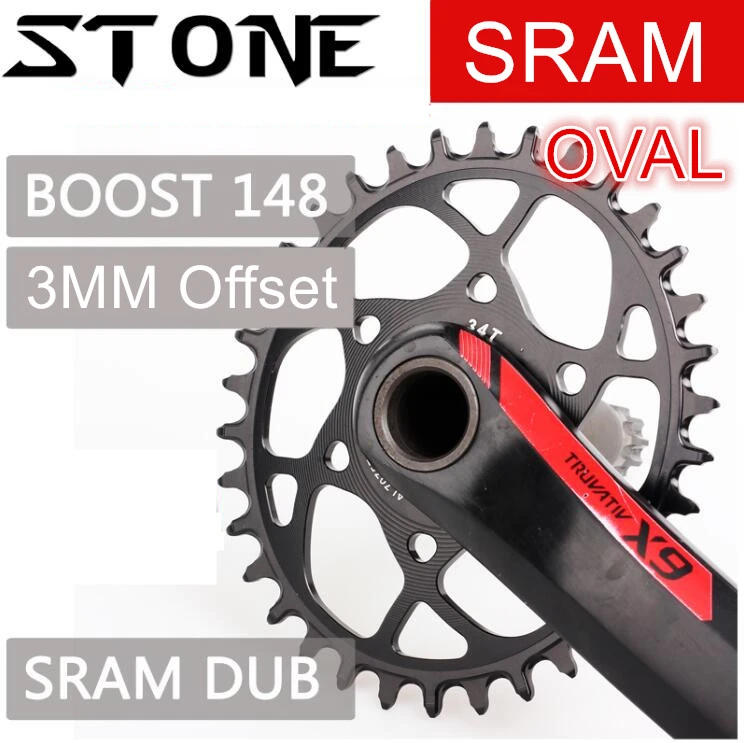 Stone MTB Bike Oval Single Chainring 6mm Offset for SRAM xx1 xo1 eagle gx 30-38T