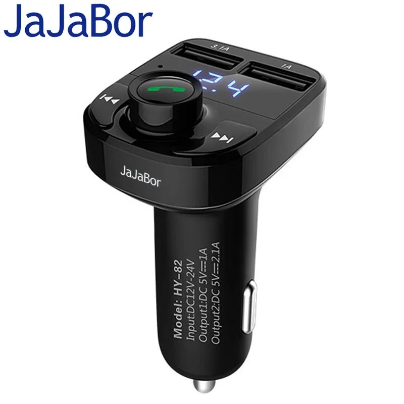 JaJaBor Car MP3 Audio Player Bluetooth Car Kit FM Transmitter Handsfree Calling 5V 4.1A Dual USB Car Charger Phone Charger JaJaBor Car MP3 Audio Player Bluetooth Car Kit FM Transmitter Handsfree Calling 5V 4.1A Dual USB Car Charger Phone Charger