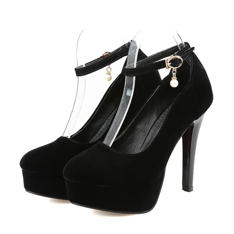 Стильная женская пикантная обувь; сезон весна-осень; zapatos de mujer; свадебные туфли на высоком каблуке; sapato feminino chaussure; туфли-лодочки; T506 - Цвет: Черный