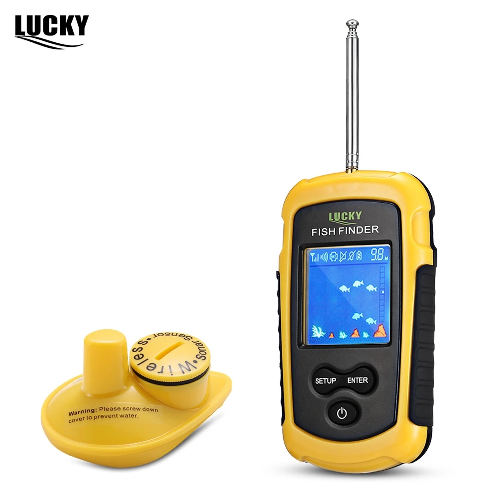 

100M Fishing Sonar Wireless Fish Finder Alarm Sensor Transducer LCD Fish Finders Fishing Tools Echo Sounder Fishing Finder