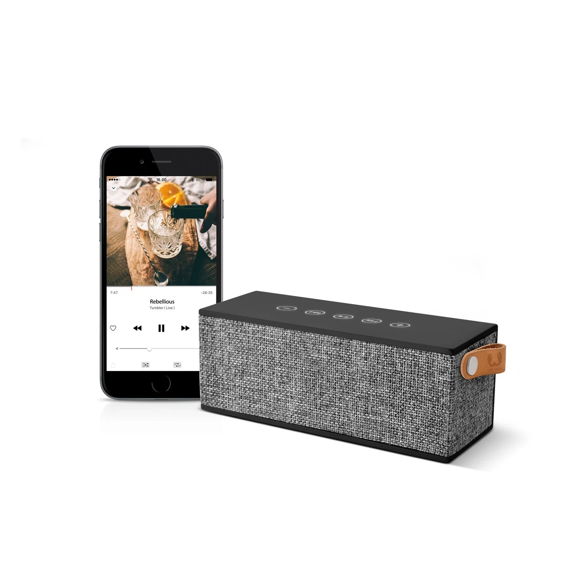 Fresh'N Rebel Bluetooth динамик Rockbox кирпич ткань издание бетона|Портативные колонки| |