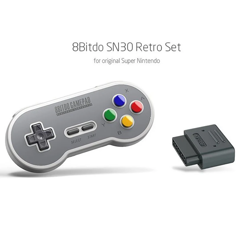 

HobbyLane SN30 Retro Set Bluetooth Controller Gamepad with Bluetooth Receiver Adapter for Android Mac for Nintend SNES SF-C d20
