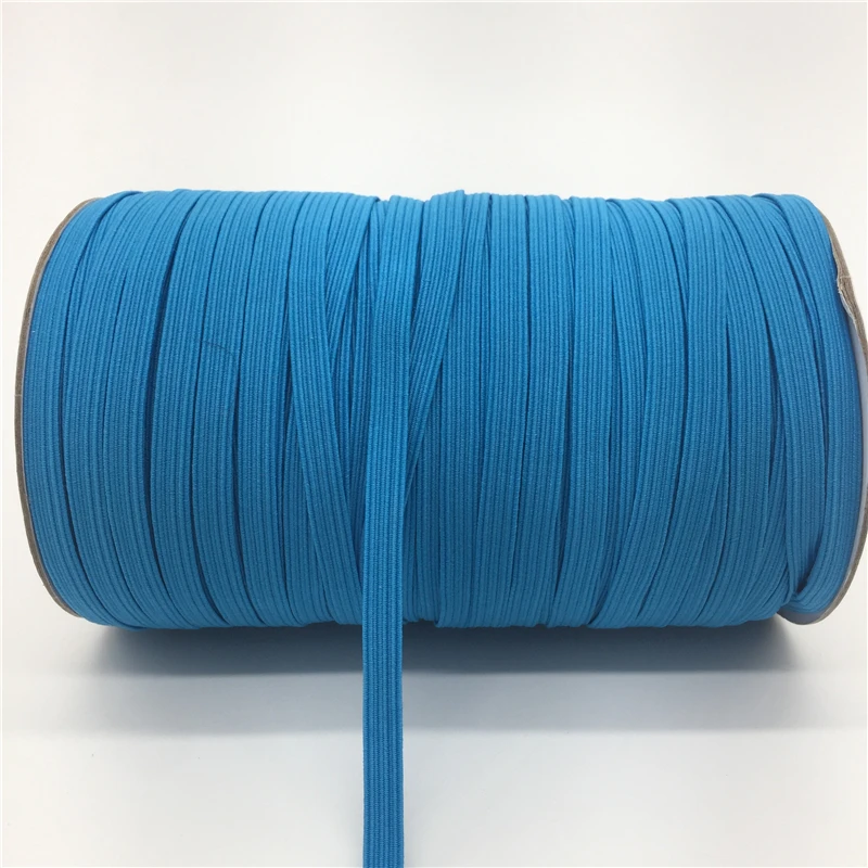 32 цвета 5 ярдов 7 мм эластичная лента Многоуровневая отделка Лента швейная кружевная отделка спандекса поясная лента аксессуары для одежды - Цвет: Lake Blue