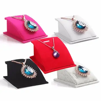 

Fashion Velvet Holder Necklace Pendant Chain Jewelry Display Stand Show Rack Wholesale