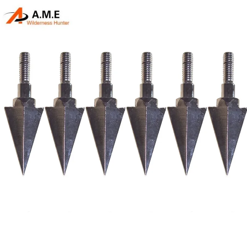 

6PK 110 grain Traditional Arrowhead Broadheads Hunting Arrow Head Tip Archery Bow Target Point arcs et fleches pour la chasse