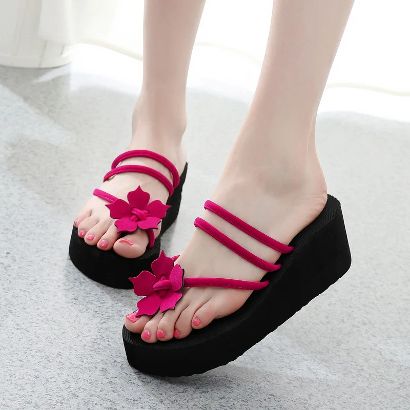 Summer Women Flip Flops Slippers High Heel Platform Wedge Thick Beach Casual Thong Sandals Shoes New Summer Women Flip Flops Slippers High Heel Platform Wedge Thick Beach Casual Thong Sandals Shoes New