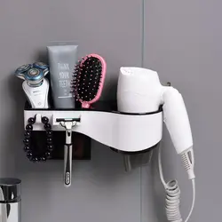 Настенная сушилка для волос органайзер для хранения Вешалка-держатель с использованием в ванной салонный стилист инструмент сушилка для