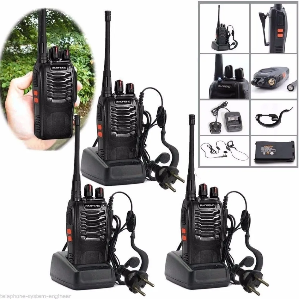 3PCS Baofeng BF-888S Two-Way Radio BF 888S 6km Walkie Talkie 5W Portable CB Radio Handheld HF Transceiver Interphone BF888S