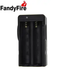 FANDYFIRE 18650 США Plug Dual Слоты Батарея Зарядное устройство 18650 адаптер с индикатором Бесплатная доставка