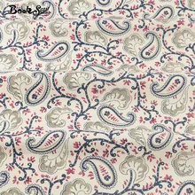 Booksew шитье Элегантная с цветочным рисунком хлопчатобумажная ткань метр Ткань для шитья украшения для кукол одежда ремесла шторы