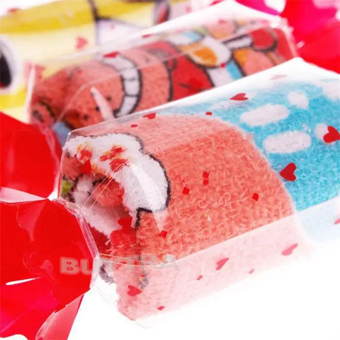 Горячая 20*20 см Форма конфет быстросохнущее полотенце мини мультфильм животных Печать Свадебная тряпочка для мытья подарок на день рождения-15