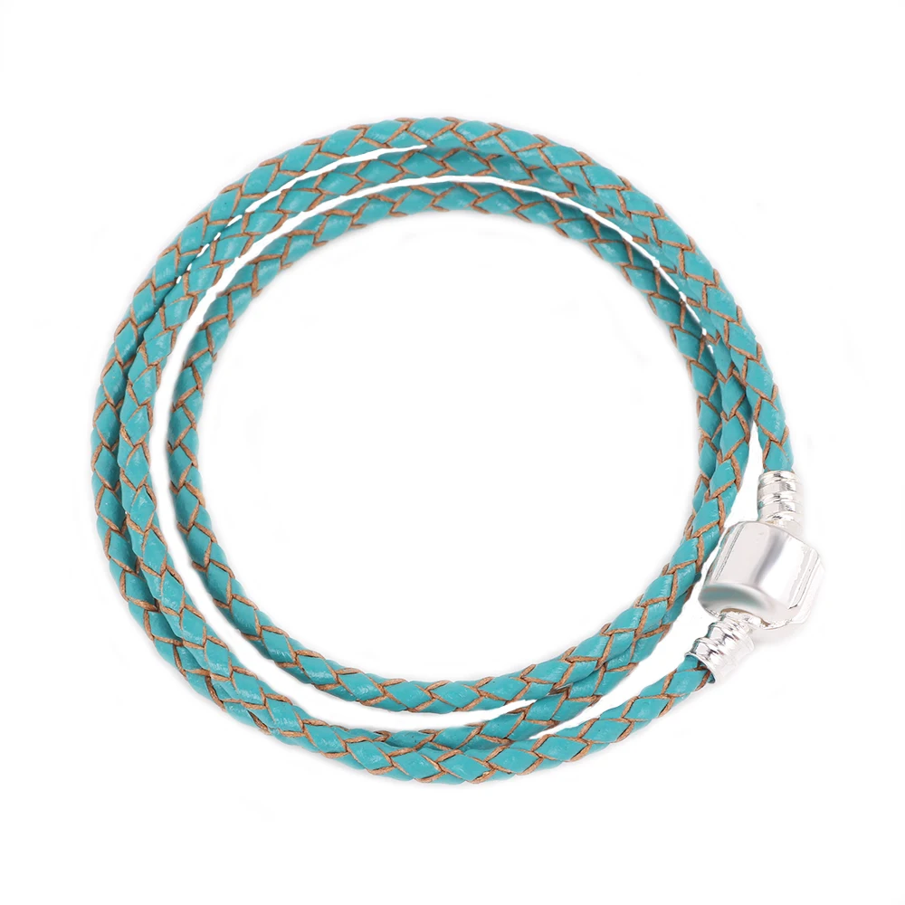 

AIFEILI Genuine Leather Bracelets for Women Heart Clasp Trendy Rope Chain Silver Femme Men Bracelet amp Bangles Pulseras