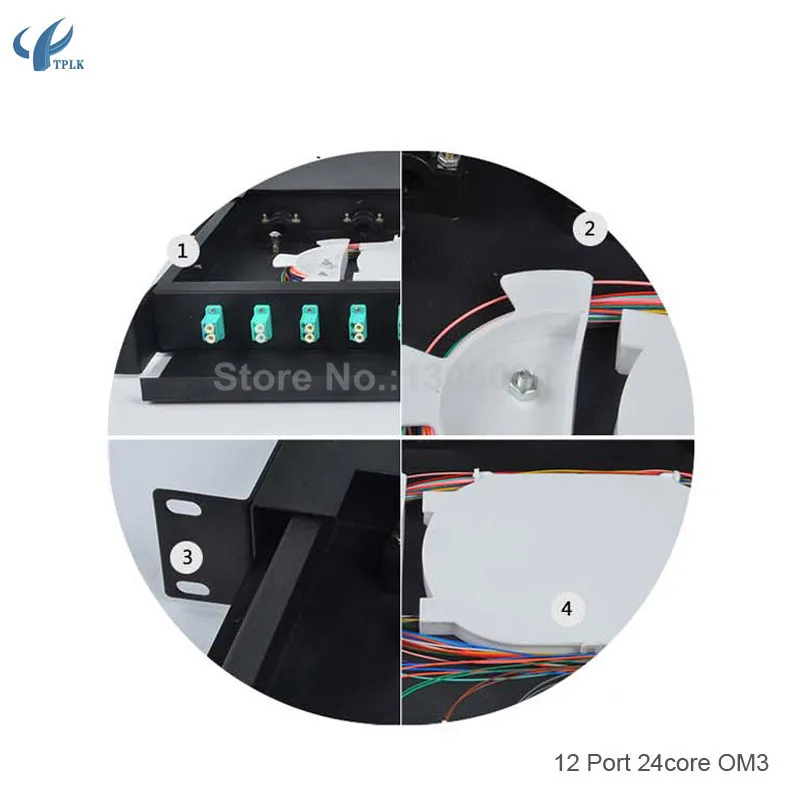 24 cores Patch Panle Sliable  LC OMC3 8
