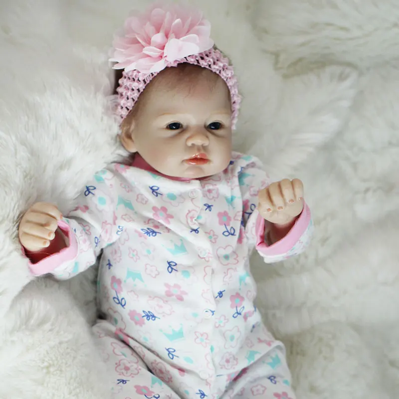Boneca Reborn 22 дюйма Мягкие силиконовые виниловые куклы 55 см мягкие для новорожденных