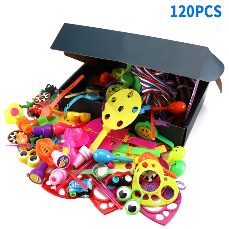 120Pcs Kids Birthday Party Favors Pinata Filler Assorted Gift Toys Set Treasure Box Prizes Novelty Toys for Kids Birthday Gift