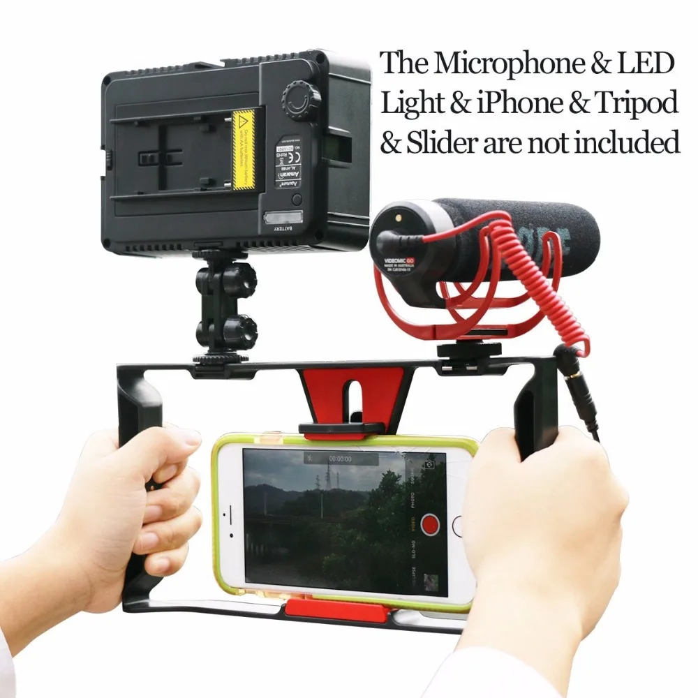 Smarphone ручной видео Риг стабилизатор для прямой трансляции/Vlogger/Youtube с 96 Led Видео