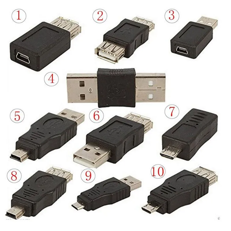 Lbsc OTG 5 pin F/M Changer адаптер конвертер USB мужчин и женщин микро мини-штекером для планшетного компьютера PC мобильного телефона