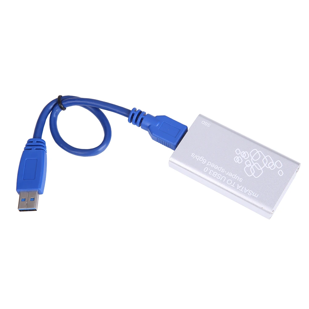 

Mini mSATA to USB 3.0 SSD Hard drive Box External Enclosure solid state drive Case with USB Cable/ Flannel Bag/ Screw Pack