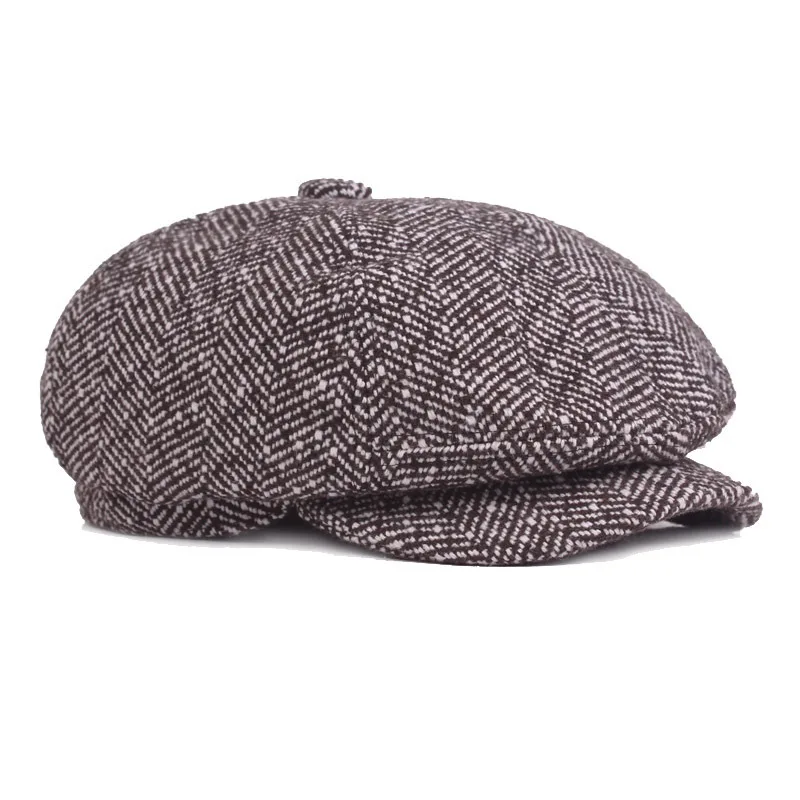Зимняя мужская плоская кепка плюща, мужской берет, Ретро стиль, повседневная плоская кепка