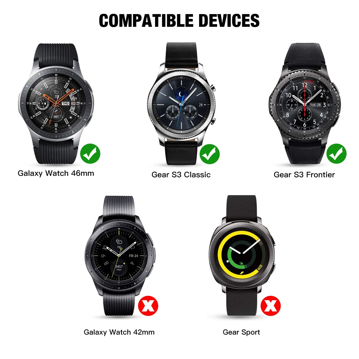 Ободок кольцо для Galaxy Watch 46 мм/Galaxy gear S3 Frontier& Classic, алюминиевый ободок петля клейкая крышка защита от царапин