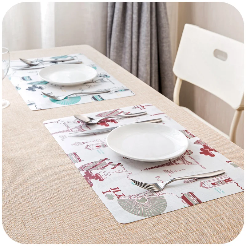 LIYIMENG Dinner Placemat European StyleTable Mat Pads Coasters Waterproof Chicken Pad Slip-Resistant PadB10