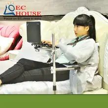 Mobile notebook desk lifting bracket lazy bed with cervical rotation portable comter frame FREE SHIPPING