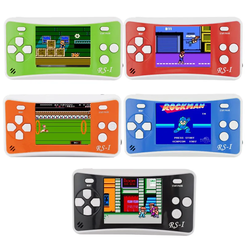 Data Frog Portable Game Console 2.5 Inch Handheld Game Player Built In 89 No Repeat Classic Games Consoles Best Gift For Kids