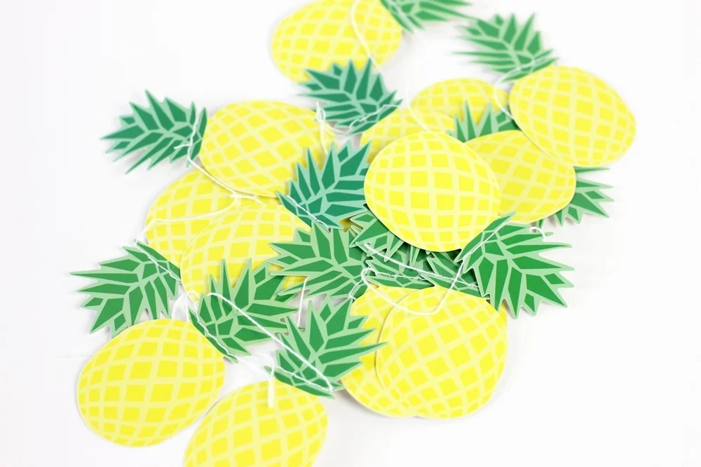 شنقا راية الاستوائية حزب زينة 1 مجموعة الأناناس الفاكهة إكليل من الورق ل الصيف هاواي عيد الشاطئ بركة حزب ديكور