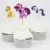 24pcs/lot 6 Designs My little Pony Cupcake Topper Picks Cartoon Theme Birthday Party Decorations Kids Evnent Party Favors