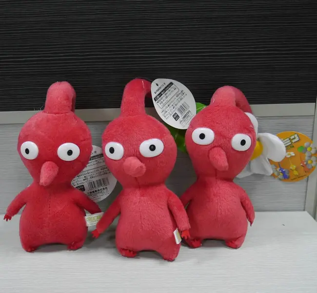 

IN HAND NEW set of 3 GAME PLUSH PIKMIN SERIES PLUSH STUFFED ANIMAL Red Leaf/bud/Flower~20CM doll Plush