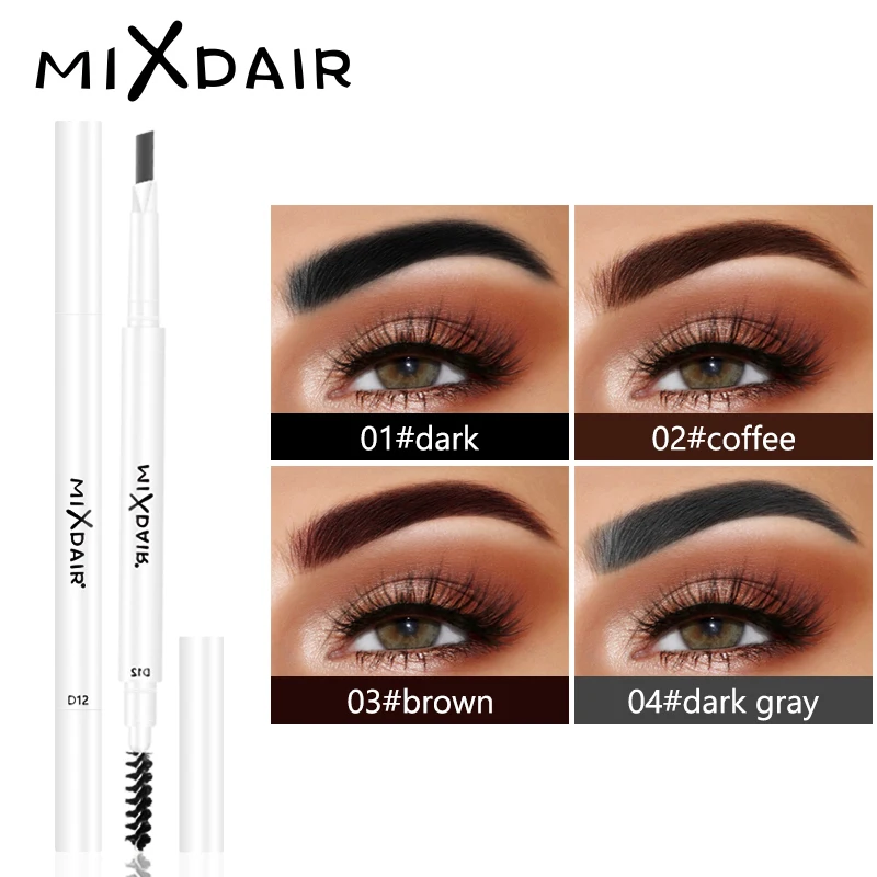

MIXDAIR Eyebrow Pencil 4 Colors Pencil Stencil Kit Waterproof Automatic Eyebrow Pen Makeup Paint Easy to Wear Eye Brow Tint