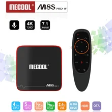 MECOOL M8S PRO W Smart TV Box Android 7.1 Amlogic S905W Quad Core 2GB 16GB 1GB 8GB commande vocale 2.4G WiFi 4K ensemble décodeur TV 