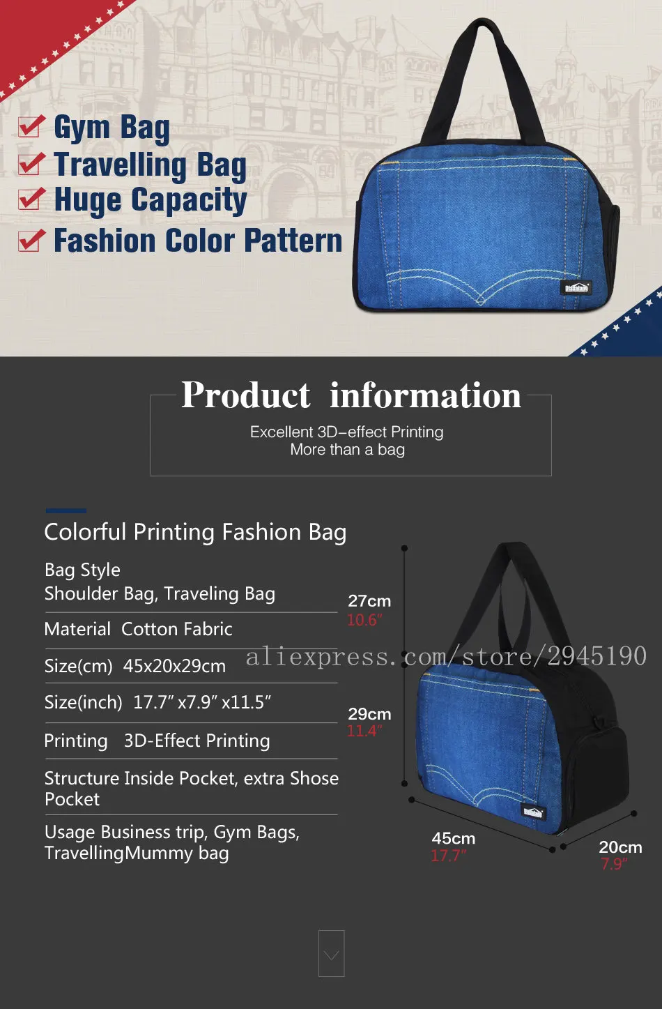 Viagem Bagagem de Mão Sacos de Duffle