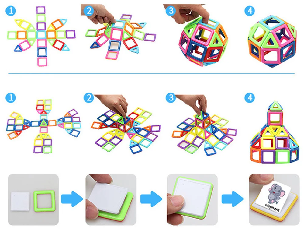 77-402 шт. магнитные блоки Магнитный конструктор строительные игрушки набор Магнитные Развивающие игрушки для детей подарок для детей