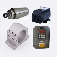 3kw 4hp 24000 об/мин ER20 100 мм водяного охлаждения мотор шпинделя и 3kw 3 фазы 220 В частотно-регулируемым приводом инвертор кронштейн насоса чпу наборы