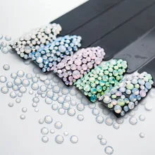 Смешанные розовые кристаллы опала Стразы для ногтей Стразы на ногти опал стекло драгоценные камни 3D Стразы для дизайна ногтей Ongle украшение MJZ1028