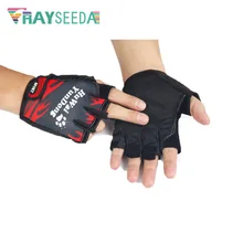 Rayseeda, перчатки для занятий тяжелой атлетикой на полпальца, спортивные перчатки для верховой езды, регулируемые, крутые, летние, для тренажерного зала, фитнеса, бега, велоспорта, перчатки для защиты ладони