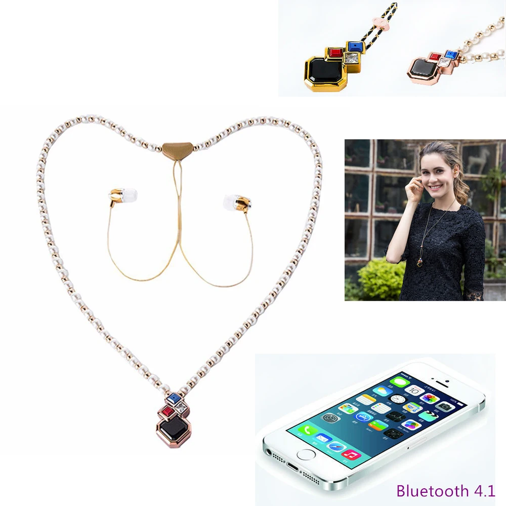 2017 New Sport Necklace Bluetooth Headset Wireless Eraphone with Mic