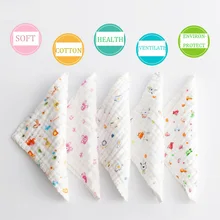 6 слойный хлопковый новорожденный нагрудник мягкий Etamine младенец борфа ткань мультфильм мальчик и девочка слюнявчик для малышей Дети ужин кормления нагрудники