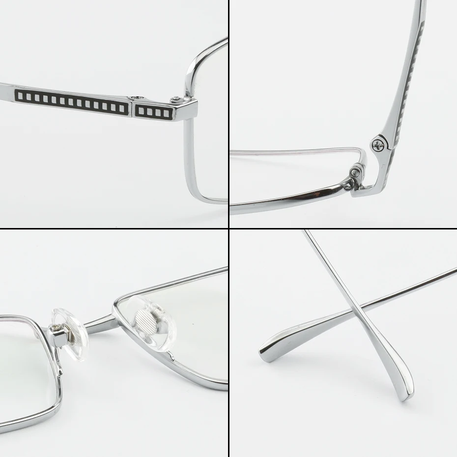 Fullrim men's pure titanium progressive multifocal Photochromic Anti Blue Clear Lens Prescription eyeglasses LB6637