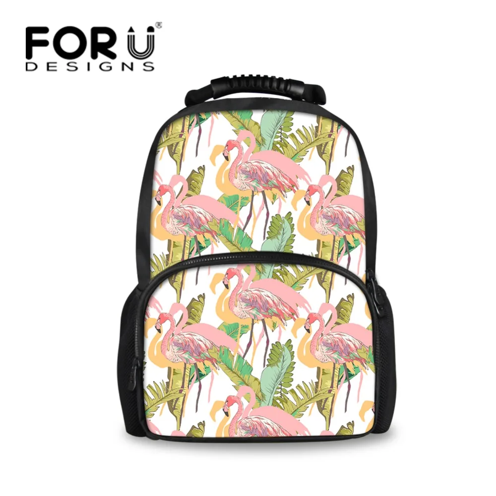 

FORUDESIGNS Flamingo Print School Backpack Women Flowers Girls Travel Large Backpack Animal Dog for Student Rucksack Mochilas
