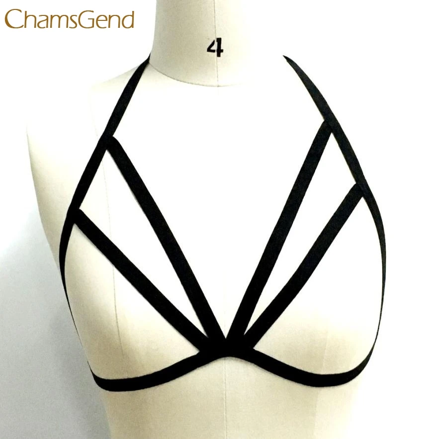 Elegant Women Halter Sexy Elastic Harness Ladies Hollow Out Bandage