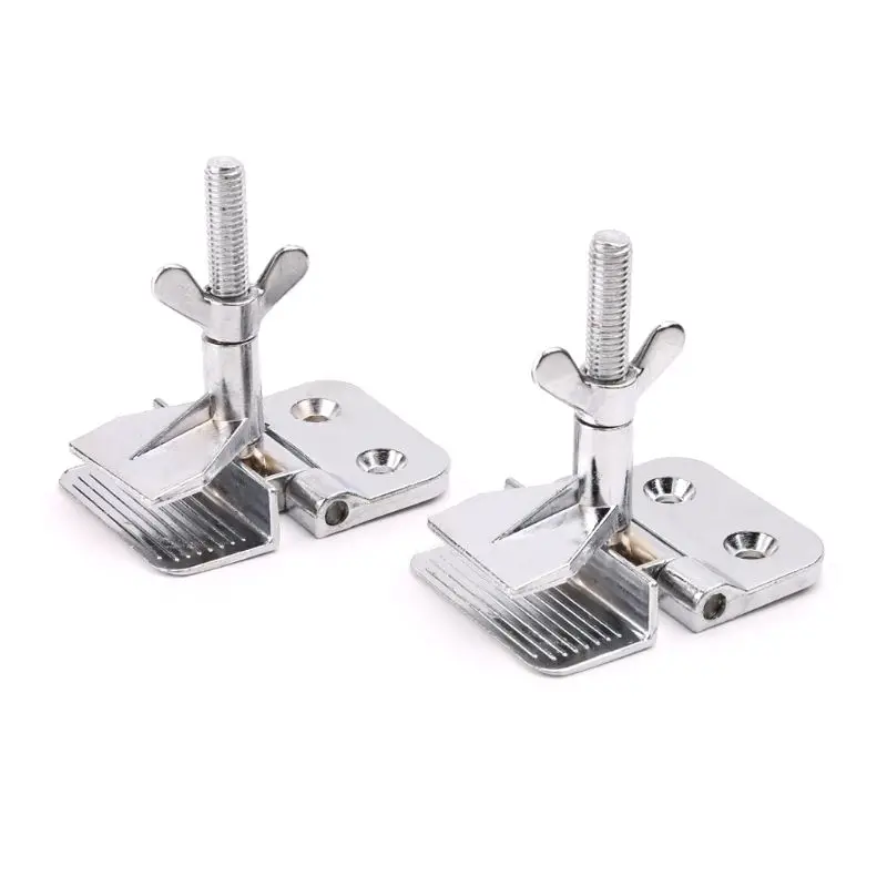 

2pcs Zinc Alloy Silver Screen Printing Clamps Hinge Clamp Butterfly Hinge Clamp For DIY Fixing Screens Tool