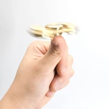 New 10 pcs ADHD Brass Finger Spinner Fidget Top Gyro Steel Ball Bearing Desk Hand Focus Toy Anti Stress for Kids Adults