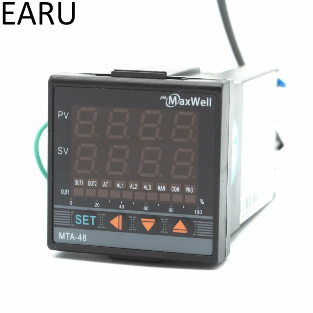 Цифровой контроль температуры Лер контроль 48*48 мм AC85-265V мощность термопары Universial K J PT100 вход SSR реле 4-20mA выход