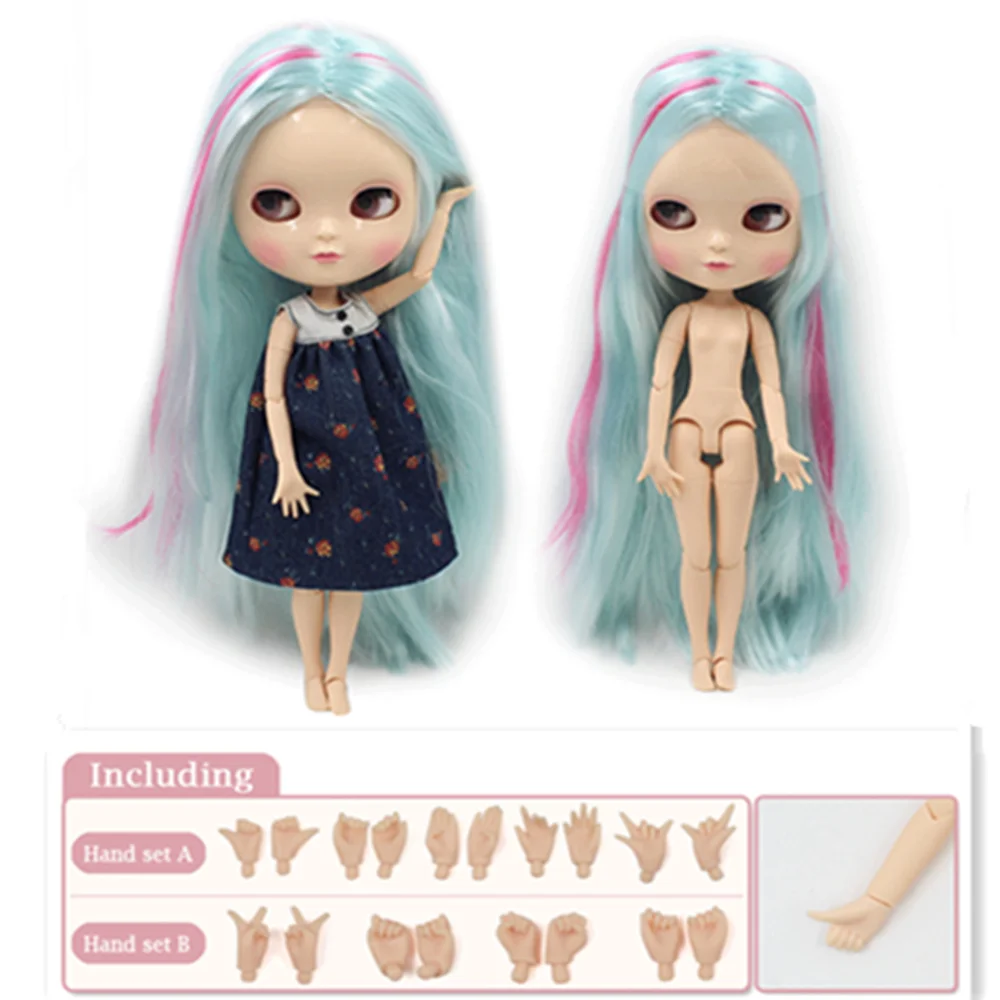 

Fortune Days ICY DBS Doll 1/6 joint body Soft DIY hair including hand set AB Gift like the Neo blyth doll 30cm High Quality toys