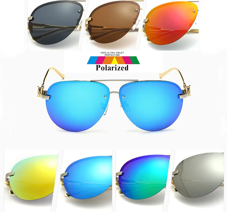 

Oculos Masculino Summer Style Sunglasses Fox Design Colorful Reflective Coating Color Film Senior Polarized Sun Glasses Uv 400